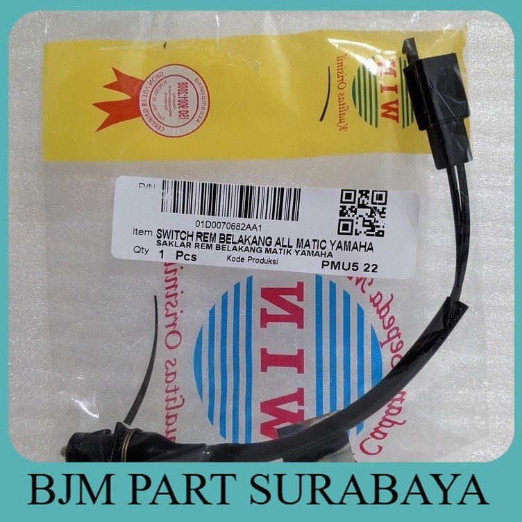 BJM SURABAYA - สวิตช์เบรกหลังสําหรับรถจักรยานยนต์อัตโนมัติ Yamaha WIN ทุกรุ่น | Mio sporty smile / s