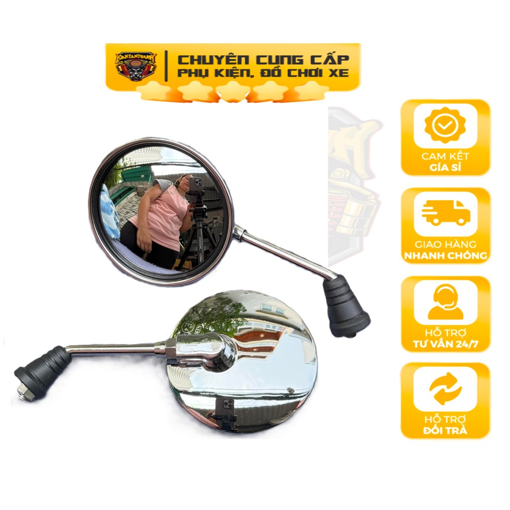 กระจกมองหลังแบบนูนทรงกลมพร้อมกระจกมาตรฐาน 168 อัตgt สามารถติดตั้งกับรถจักรยานยนต์และยานพาหนะไฟฟ้าทุก