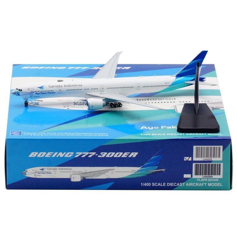 1: 400 JC Wing Alloy Airliner รุ่น Garuda Airlines B777-300ER PK-GIJ หน้ากากเครื่อง