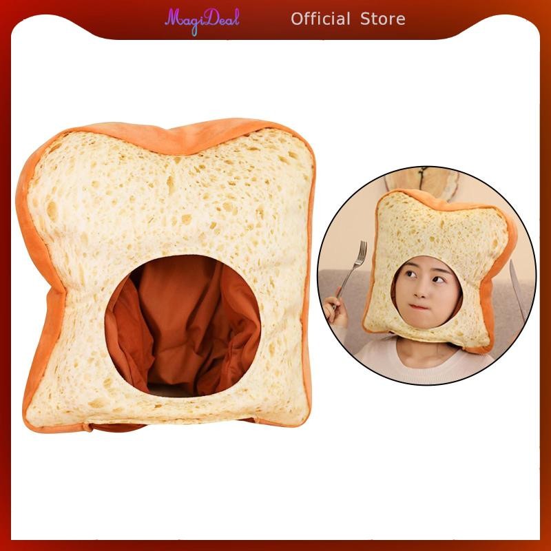 [MAGIDEAL] หมวกคาดศีรษะตุ๊กตาขนมปังปิ้งสำหรับหญิงสาว ของเล่น.party photo booth props