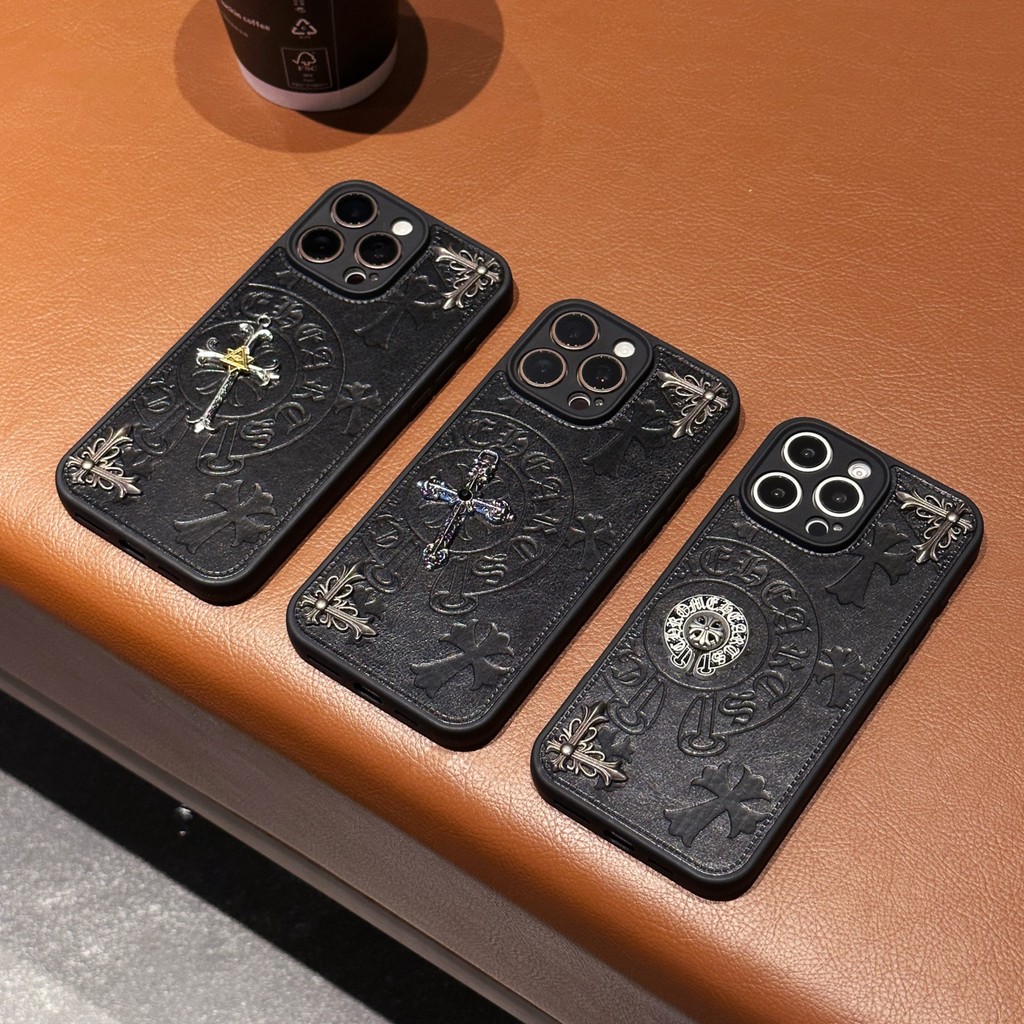 Creative Emboss หนังสําหรับ iPhone 17 Pro Max 16 15 14 13 Pro Max 16 15 14 Plus 3D โลหะ Rivet ออกแบบเลนส์ป้องกัน Full Coverage TPU Soft Border Design Anti Falling Cover ราคา ถูกที่สุด ดีลบีเคเค แกลเลอรีภาพที่ 2