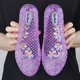 รองเท้าแตะพลาสติคคริสตัล ออกแบบทรงผลไม้ มีหัวป้องกัน สำหรับใ…