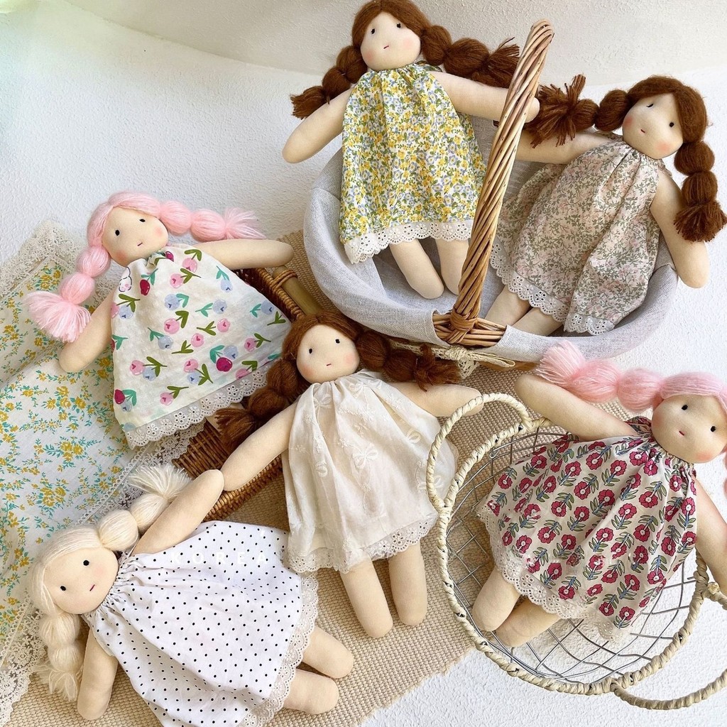 พร้อมส่ง🔥Waldorf Doll  ของขวัญเด็กสุดพิเศษ! ตุ๊กตาวอลดอร์ฟผ้าทอมือสไตล์นอร์ดิก แฮนด์เมดวินเทจ