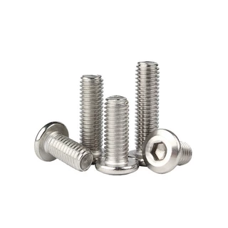 M6/M8/M10/M12 น็อต หัวจมแบน หัวกลมแบน สแตนเลส 304 เกลียวมิล หยาบ สกรู / Round Flat Hex Socket Machine Screw SUS304 [Len-DM-1]