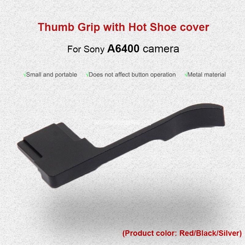 Metal Thumbs Up Grip สําหรับ Sony A6400 Hot Shoe Protector Hand Grip Thumb Rest รองรับ