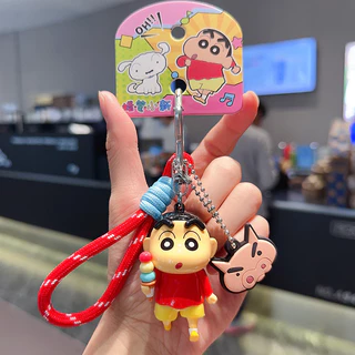 ของแท้ Crayon Shin-Chan คลาสสิกเบสบอล Superman พวงกุญแจการ์ตูนอะนิเมะเกมอุปกรณ์ต่อพ่วงจี้