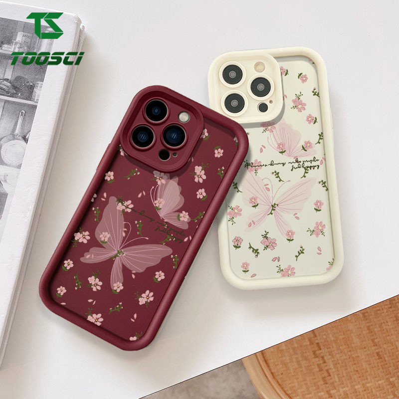 TOOSCI แฟชั่นผีเสื้อดอกไม้สําหรับ Samsung A32 M32/J4 J6 Plus J2 J4 J6 J7 Prime/Samsung A750 A7 2018 