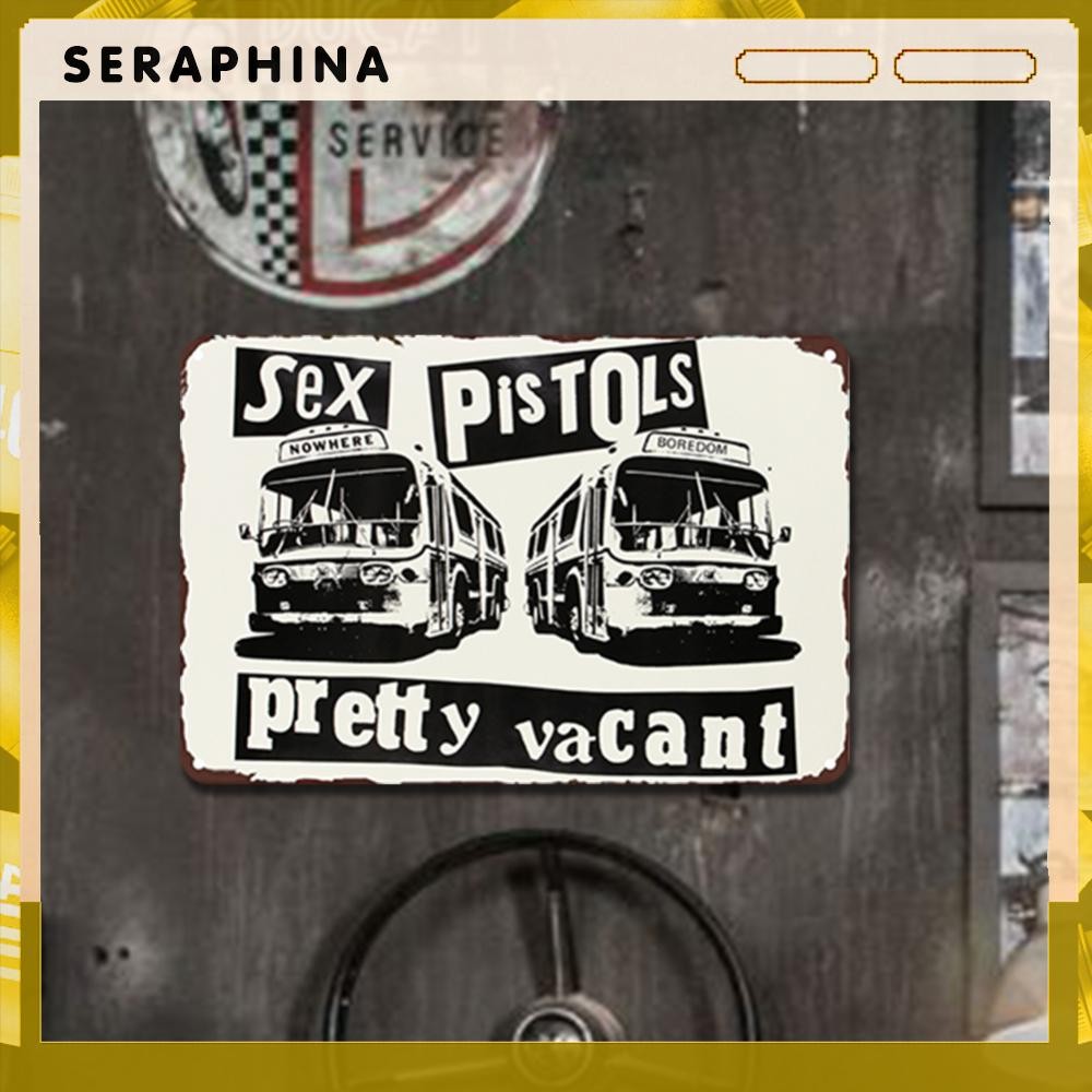 โลหะ Sex Pistols ป้ายดีบุกสี่เหลี่ยมผืนผ้าเหล็กภาพวาด Wall Home Bar Decor40x30 ซม.