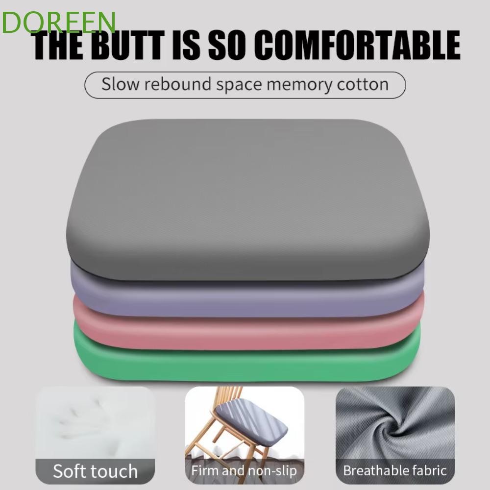 Doreen เบาะรองนั่ง Hemorrhoid, เบาะรองนั่งรถยนต์ตามหลักสรีรศาสตร์กันลื่น, เก้าอี้ป้องกัน Rebound สีทึบเบาะเก้าอี้ระบายอากาศสําหรับนั่งยาวอยู่ประจํา