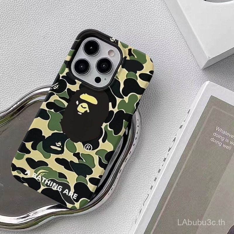 Niche creative bape เคสโทรศัพท์ iphone ที่ใช้งานได้ iphone11/15 promax/ เคสโทรศัพท์13pro iphone16 16pro 11/13/12/1315 14promax 16promax กันฝุ่นและกันกระแทก xr/xsmax cute7/8p
