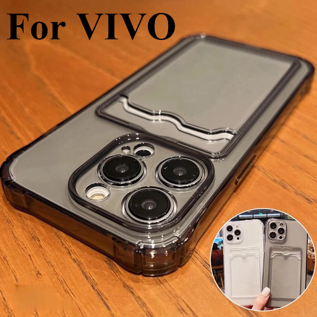 กันกระแทก เคสใส ใส่บัตร for Vivo Y19S Y29 Y21 Y17S Y100 Y03 Y36 Y20 Y27 V30 Y22 Y11 Y12 Y15 Y17 Y16 Y21 Y15S Y33S Y12S