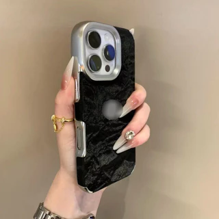 เคสโทรศัพท์พรีเมี่ยมขอบอ่อนชุบพร้อมโลโก้สําหรับ IPhone 11 14 Pro Max 15 12 13 16 Pro Max