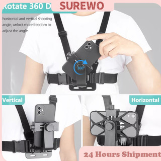 Phone Chest Strap Mount GoPro Chest Harness Holder for VLOG/POV Chest Mount for cellphone