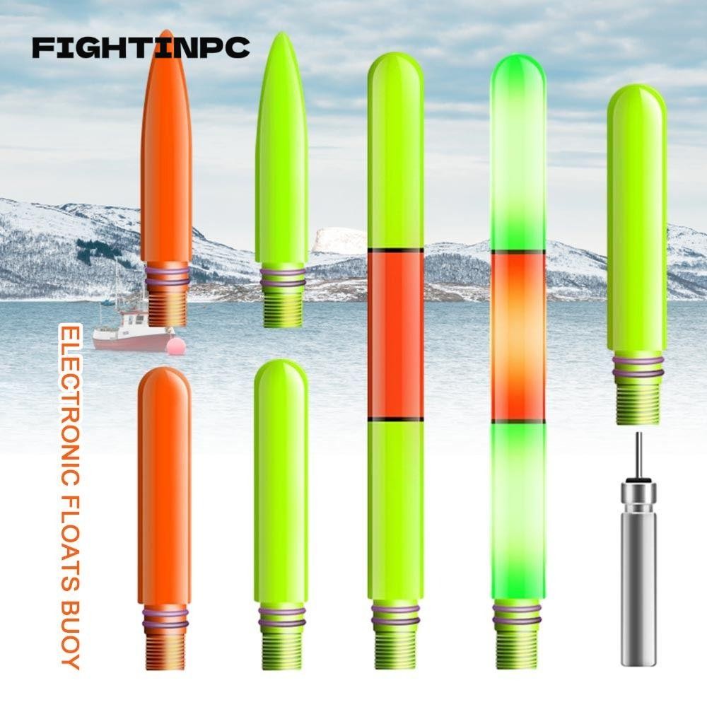 Fightinpc 1 ชิ้นลอยอิเล็กทรอนิกส์ทุ่น,เซ็นเซอร์เปลี่ยนสี Ultra Sensitive LED ตกปลาสมาร์ทลอย top, Hot Luminous Super Bright Induction night ตกปลาลอย top cr425 แบตเตอรี่