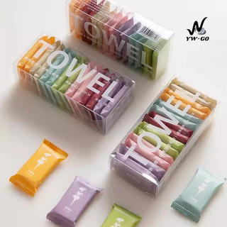 (7/14pcs เลือกได้ค่ะ) ผ้าขนหนู แบบใช้แล้วทิ้ง บีบอัด แบบพกพา เดินทาง ไม่ทอ ผ้าขนหนูเช็ดหน้า เปียกน้ํา G3101