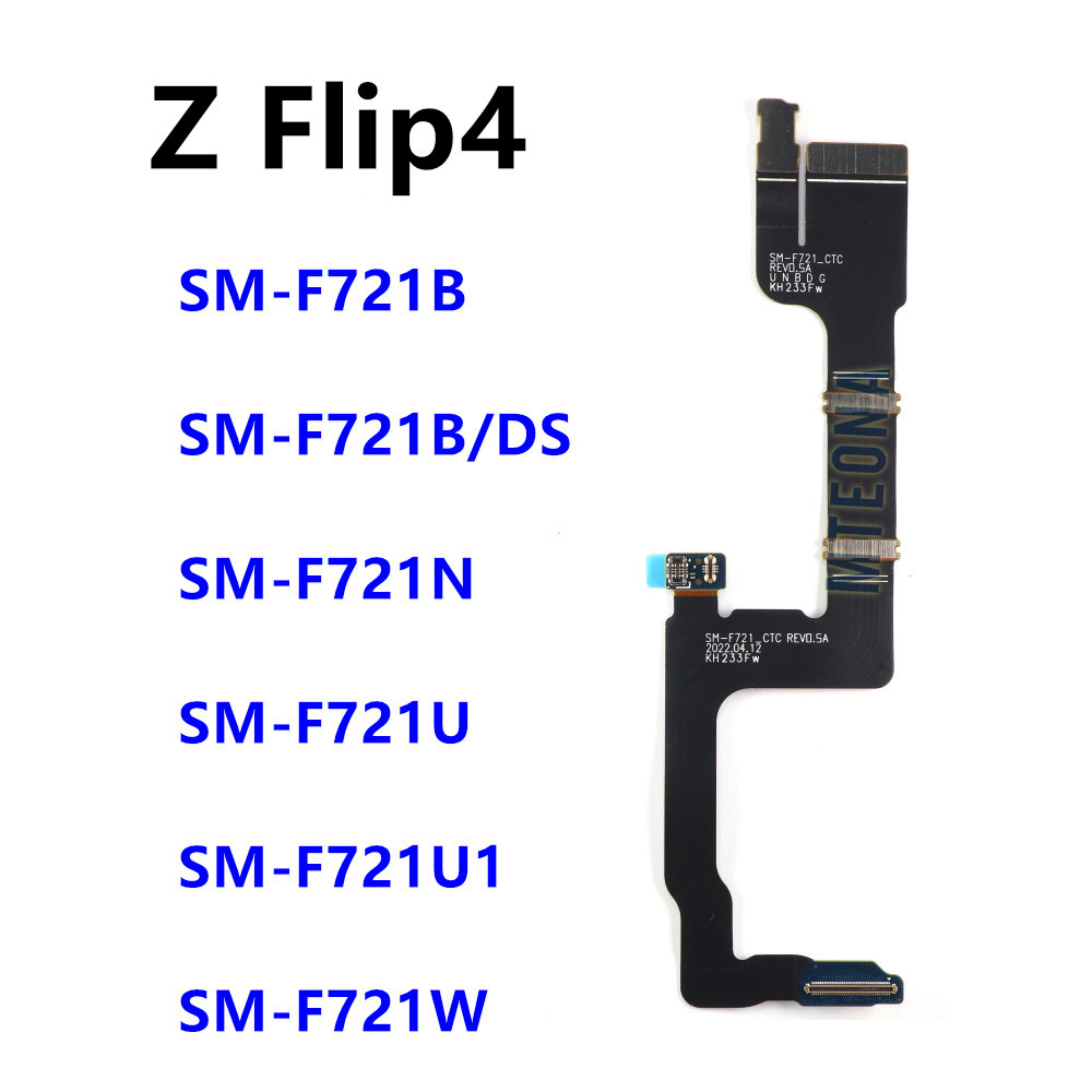 เมนบอร์ด Flex สําหรับ Samsung Galaxy Z Flip4 F721 LCD เมนบอร์ดเชื่อมต่อ Flex Cable Flip4 อะไหล่ซ่อม