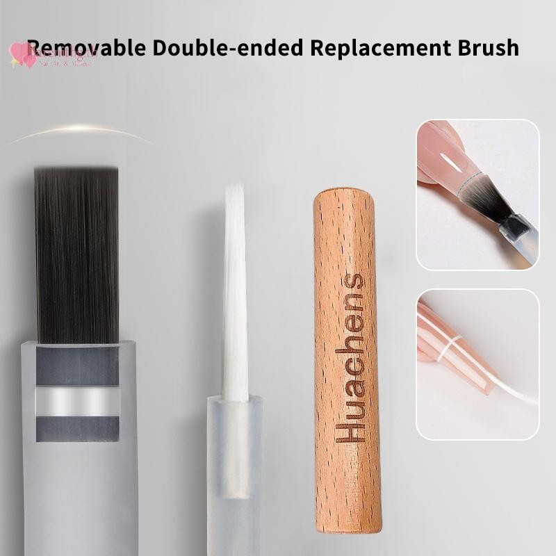 Renbg แปรงทาเล็บแบบใช้แล้วทิ้งปากกาสองหัวสามารถเปลี่ยนหัวแปรงเล็บแปรง Liquid Applicators เครื่องมือทําเล็บ TH