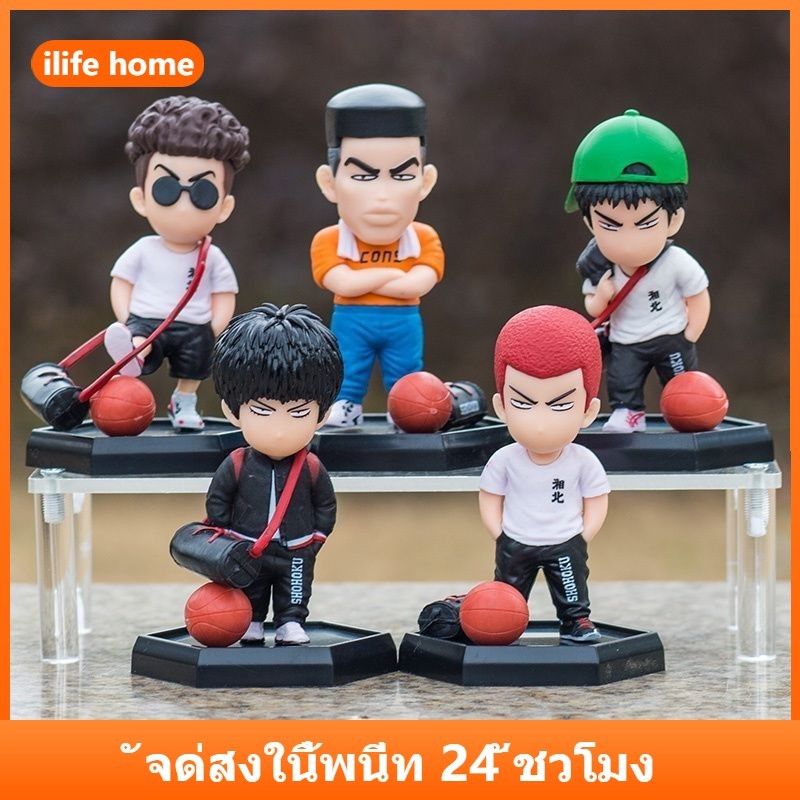 💥จัดส่งจากประเทศไทย💥5 ชิ้น/เซ็ต SLAM DUNK Sakuragi Rukawa Action Figure อะนิเมะ One Piece รูป COD stock คอสเพลย์ตุ๊กตาของเล่นสําหรับของขวัญเด็กคอลเลกชันเครื่องประดับรถเค้กตกแต่ง Hanamichi
