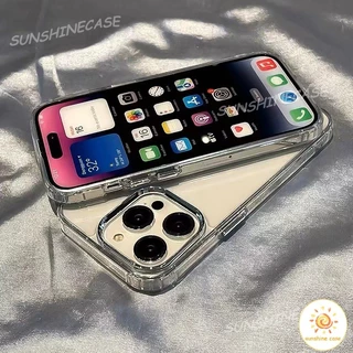 เคสโทรศัพท์กรอบโลหะใส เคสสำหรับไอโฟน 11 For iPhone 11 12 13 14 15 16Pro MAX X XS XR XS 6 7 8Plus SE2020 12mini case