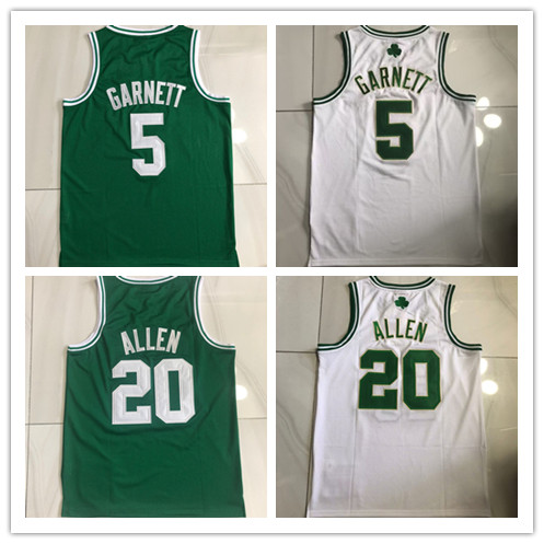 เสื้อบาสเก็ตบอลปักเต็ม Celtics Ray Allen Kevin Garnett Jersey Vest No.0 Tatum