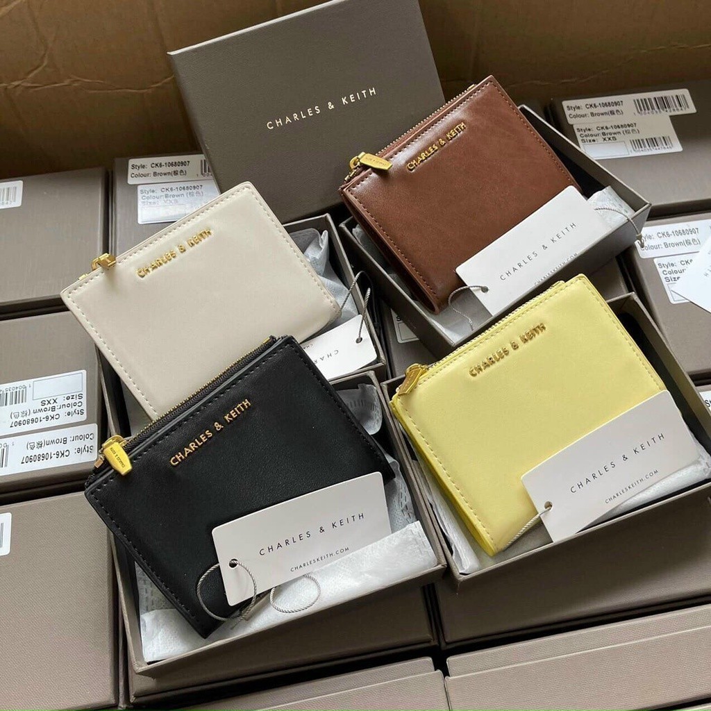 กระเป๋าสตางค์ กระเป๋าสตางค์ Cardholder Simple Card Storage Multi-Function Wallet Dompet duit Charles และ Keith กระเป๋า CK 女生กระเป๋าสตางค์