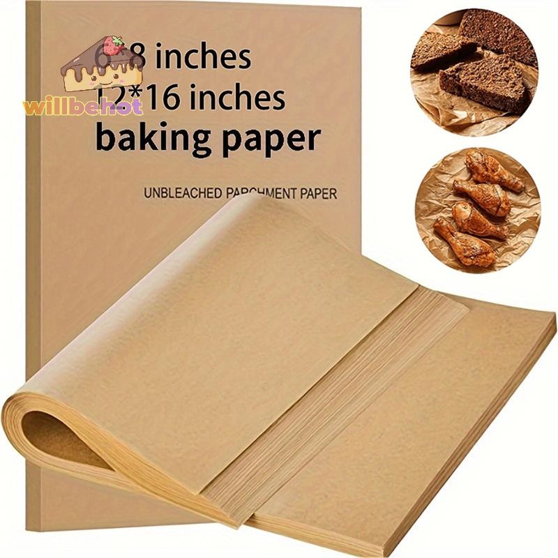 [WillbehotT] 50/100 ชิ้นกระดาษรองอบ Non-Stick Precut Baking Parchment กระดาษอบจะไม่ Curl Burn กระดาษขี้ผึ้ง [ใหม่]