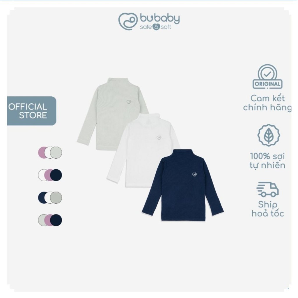BU Baby Set เสื้อกันความร้อนคอเต่าแขนยาว 3 ตัวเพื่อให้ลูกน้อยอบอุ่นทําจากใยโอ๊ค - Molist BMD310904 |