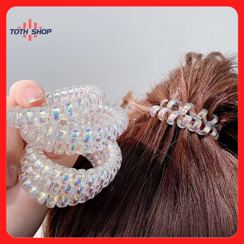 ยางรัดผมหางม้า แบบยืดหยุ่นสูง เครื่องประดับ สําหรับเด็กผู้หญิงนสายโทรศัพท ์ ผมยืดหยุ