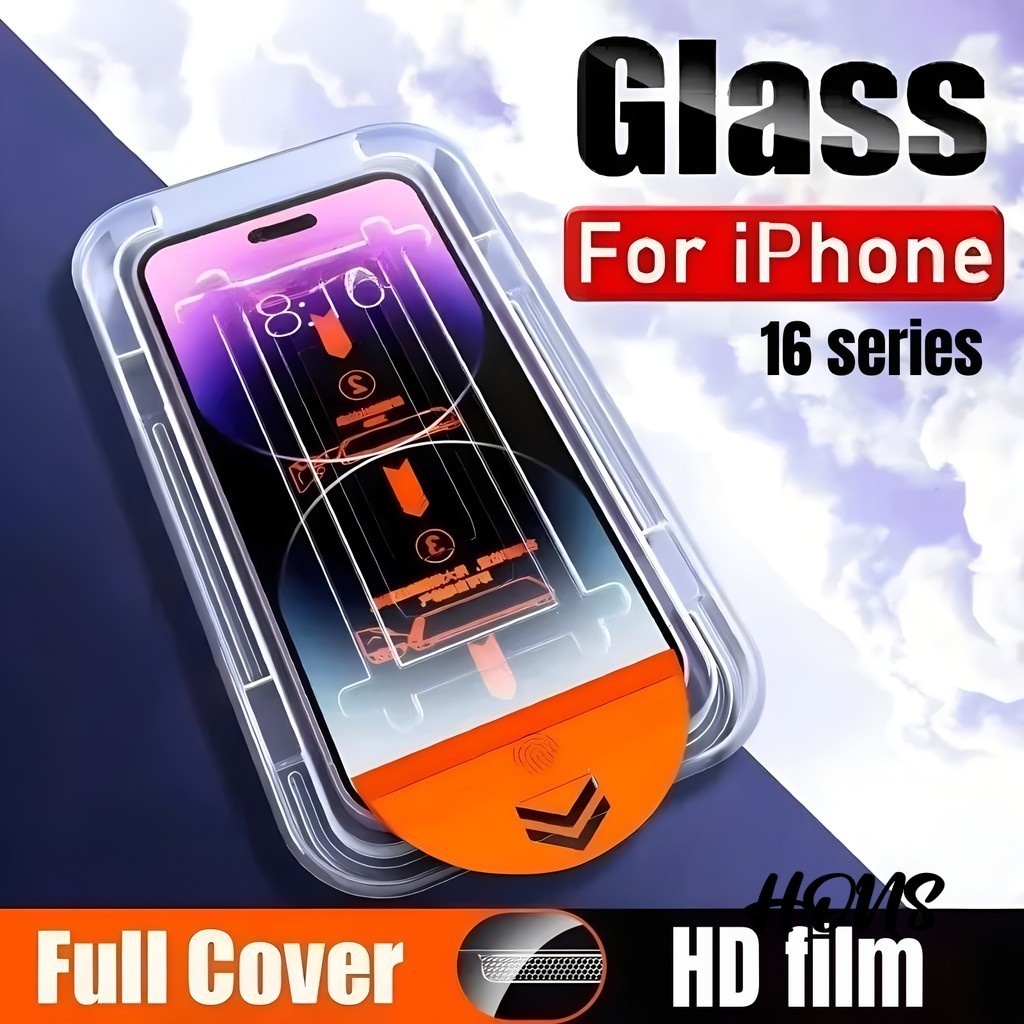 Hons ฝุ่นติดตั้งฟรี HD ป้องกันหน้าจอสําหรับ IPhone 14 11 12 13 15 16 Pro Max Plus Mini Anti-ความเป็นส่วนตัวฟิล์มกระจกนิรภัย