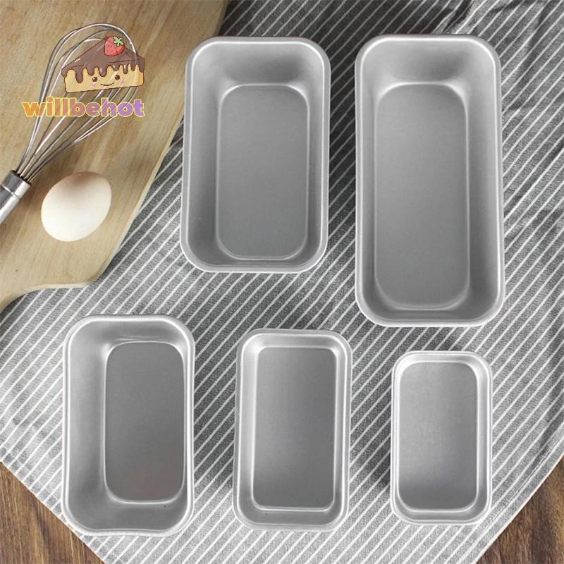 [WillbehotT] 1 PC Square Box Mold Baking Tool Aluminium Alloy Non-Stick Bread Cheese Cake Toast Pan 