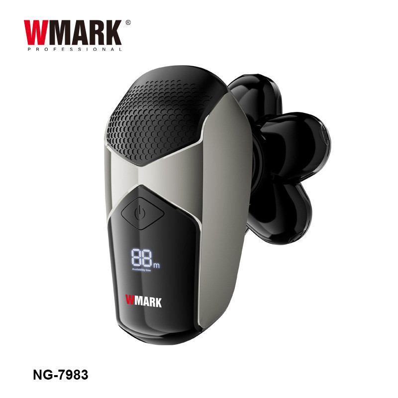 WMARK ชุดเครื่องโกนหนวดไฟฟ้าห้าหัวแบบชาร์จไฟได้ IPX6 มีดโกนหัวล้านกันน้ํา NG-1983