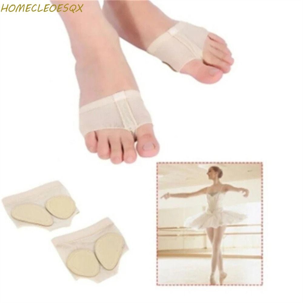HOMECLEEOESQX Dance Feet Pad 1 คู่ยิมนาสติกอุปกรณ์เสริมป้องกัน Toe Belly บัลเล่ต์นุ่มครึ่งรองเท้า Toe Pad