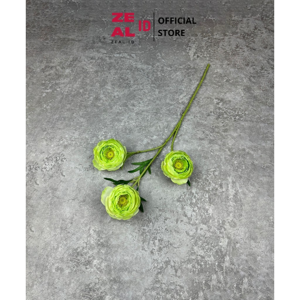 ZEAL - C79 YANG (x3) ดอกดอกโบตั๋น ผ้าไหม 65CM ARTIFICIAL FLOWERS DECORATION ROOM HOME OFFICE STUDIO