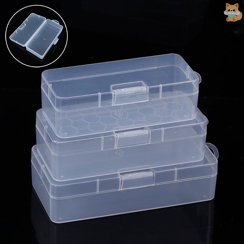 [VI] กล่องเก็บเล็บ อะไหล่เล็บ ออแกไนเซอร์ ใส Cuboid พลาสติกคอนเทนเนอร์บรรจุภัณฑ์สําหรับเล็บแปรงแฟ้มเล็บเครื่องมือ TH