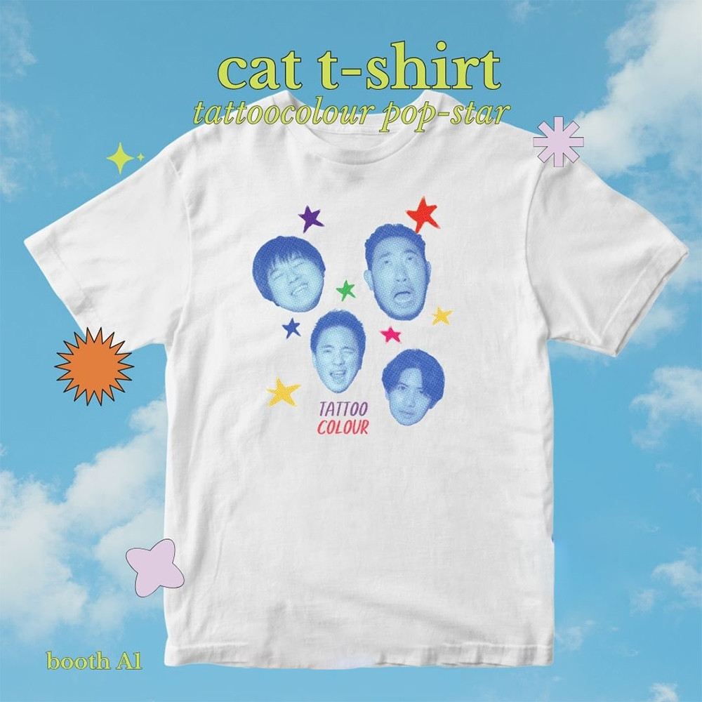 TATTOO COLOUR เสื้อยืดแขนสั้น ผ้าฝ้ายแท้ 100% เหมาะทุกเพศRock Band Tees #01