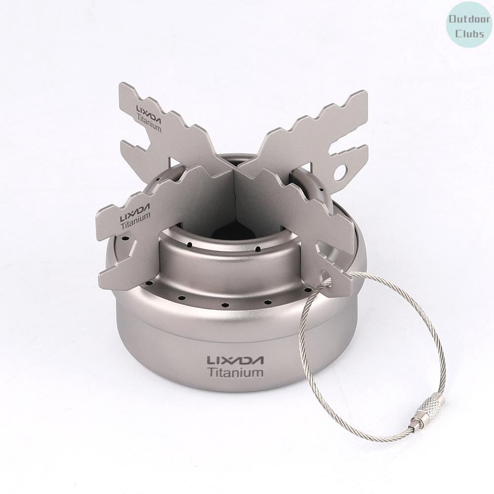 Lixada เตาแอลกอฮอล์ titanium กลางแจ้ง พกพา พร้อมชุด combo และชั้นวางหลายระดับ