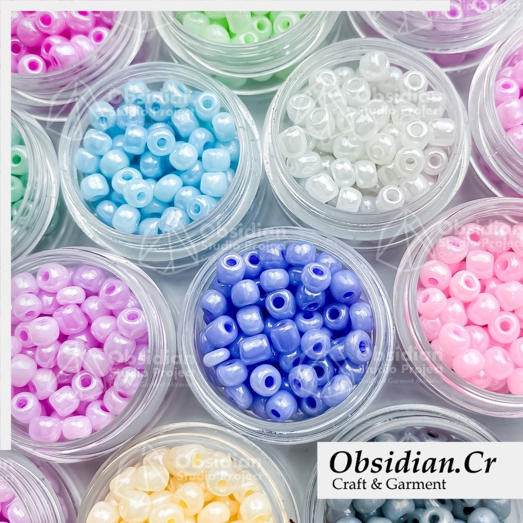 Glow Ceylon Series Sand Mote Monte สร้อยข้อมือลูกปัดสร้อยคอ DIY เลื่อม Borci - พรีเมี่ยม Obsidian Cr