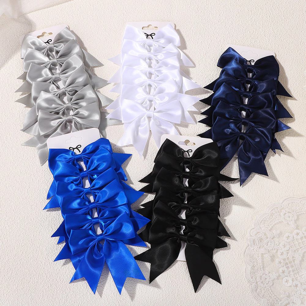 6 ชิ้น นิ้วน่ารักคราบโบว์ใหญ่คลิปผมสําหรับเด็กสาว Handmade Hairpins Barrettes Headwear อุปกรณ์เสริมผมขายส่ง thumbnail 8