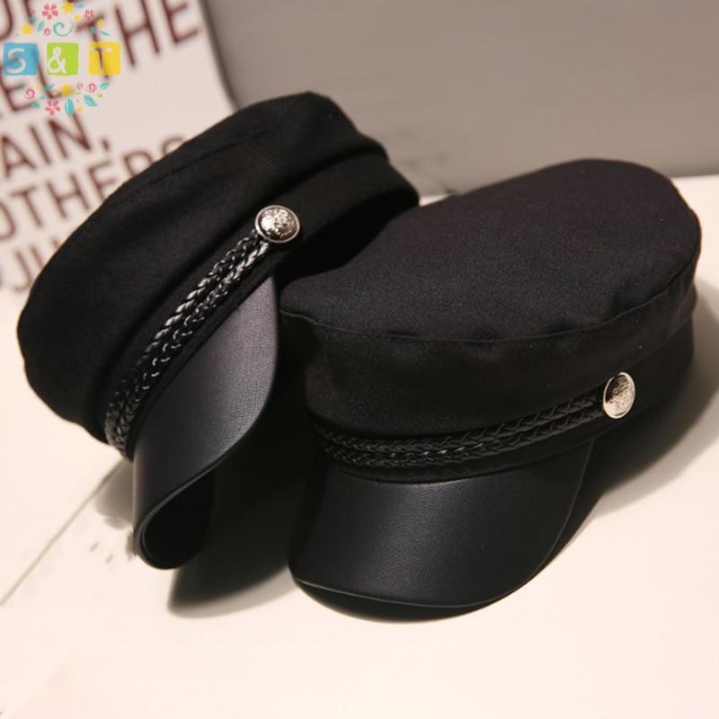 [S&T] หมวกหนังทรงแบน กะลาสี นายร้อย กัปตันเดินทาง {th}