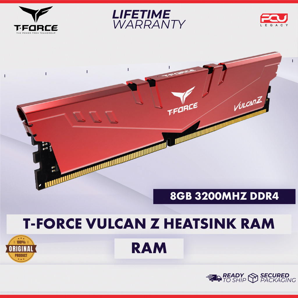 T-FORCE VULCAN Z 8GB 3200MHZ HEATSINK GAMING RAM