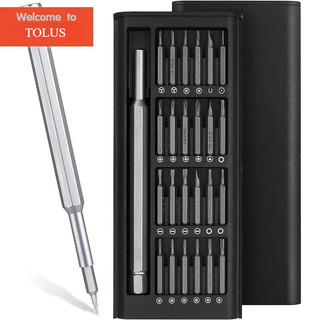 24 in 1 Precision Screwdriver Set, Magnetic Hex Phillips Torx Bits for Repair and Dismantling TOLUS
