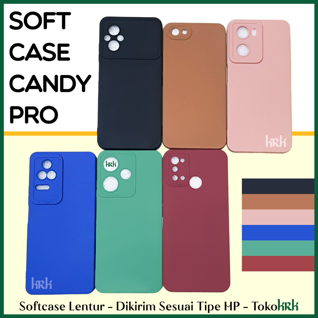 MERAH HIJAU KRK Softcase Redmi Note 14 Pro Plus 14c 5G 4G Case Candy Pro ซิลิโคนป้องกันสีกล้องสีดําส