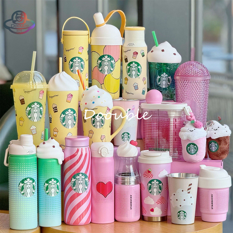 Starbucks 2025 Frapuccino Party Collection Cute Fresh & Girly Insulated Straw Tumbler Cup Gift