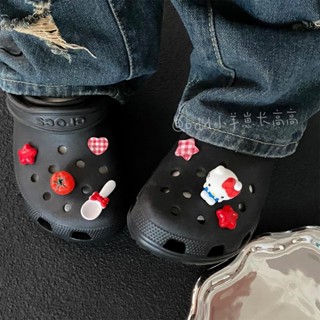 [7 ชิ้น] kitty น่ารัก กระดุมรองเท้า มะเขือเทศ รองเท้า ดอกไม้…