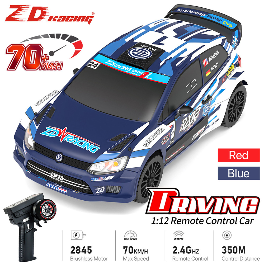 ZD Racing RC รถ 1:12 Scale RX12 รถไร้แปรง 70 กม./ชม.รถความเร็วสูง 4WD 3S 2200mAh 6 ช่อง 350M 18650 แ