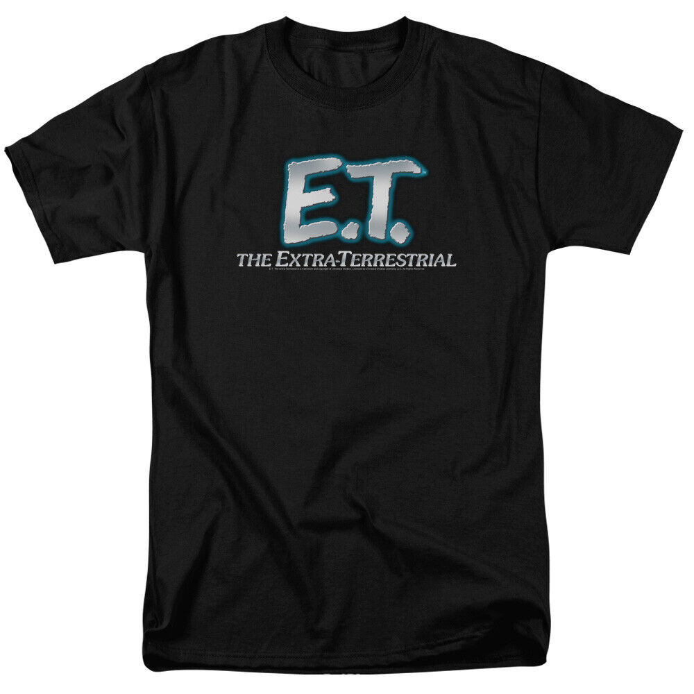 Et The Extra Terrestrial Logo T Shirt Mens License Classic 80S Movie Black