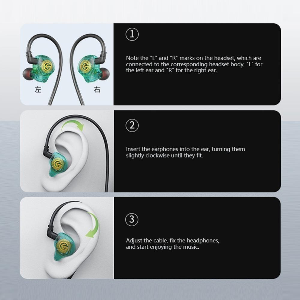 FFY หูฟังแบบมีสาย 3.5 มม.Type C ชิปดิจิตอลหูฟังชนิดใส่ในหูชุดหูฟังแบบมีสายพร้อมไมโครโฟน