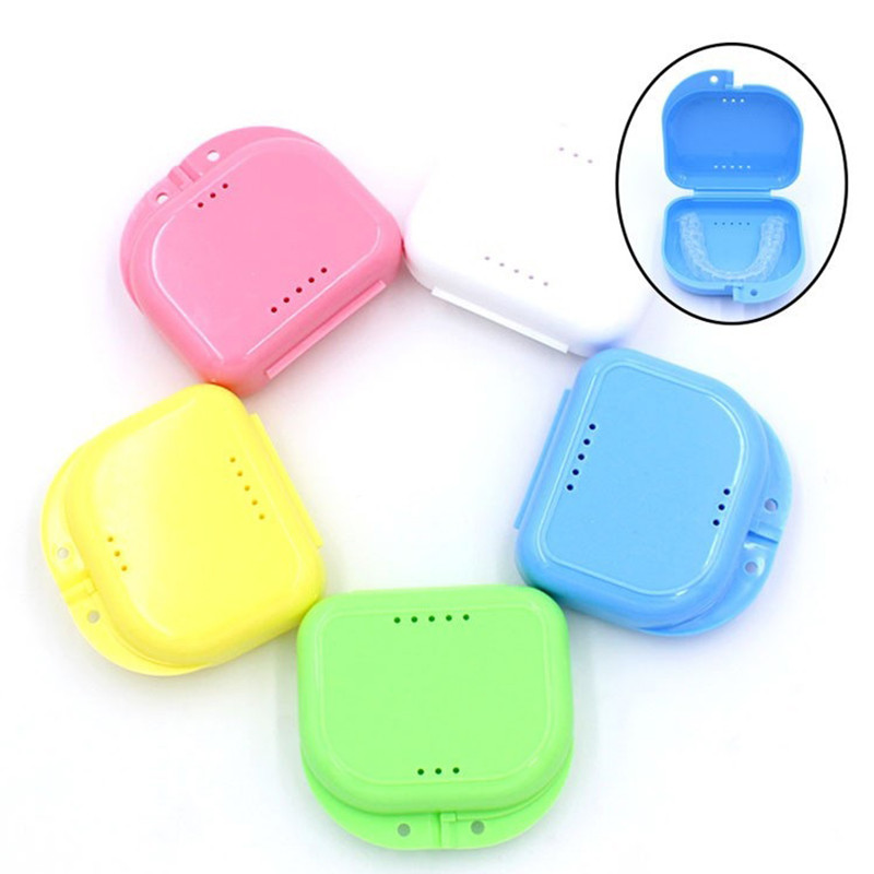 กล่องเก็บฟันปลอมทันตกรรม Retainer ปาก Guard คอนเทนเนอร์พลาสติกอุปกรณ์สุขอนามัยช่องปากถาดทันตกรรมกรณีเครื่องใช้ - รูปที่ 3