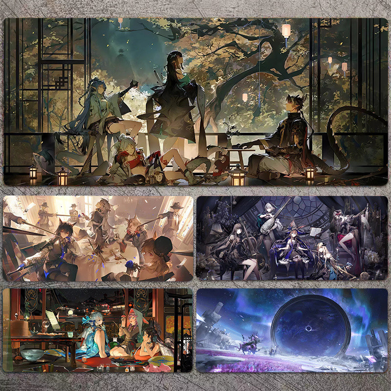 Arknights แผ่นรองเมาส์ Ark of Tomorrow แผ่นรองคีย์บอร์ดคอมพิวเตอร์สำหรับเล่นเกมขนาดใหญ่แผ่นรองโต๊ะสำ