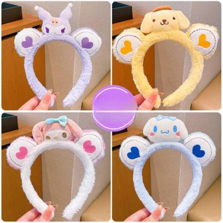 (จัดส่งจากประเทศไทย) แฟชั่น การ์ตูน Plush Hairband สําหรับผู้หญิงเด็ก Face Wash ห่วงผม Headdress